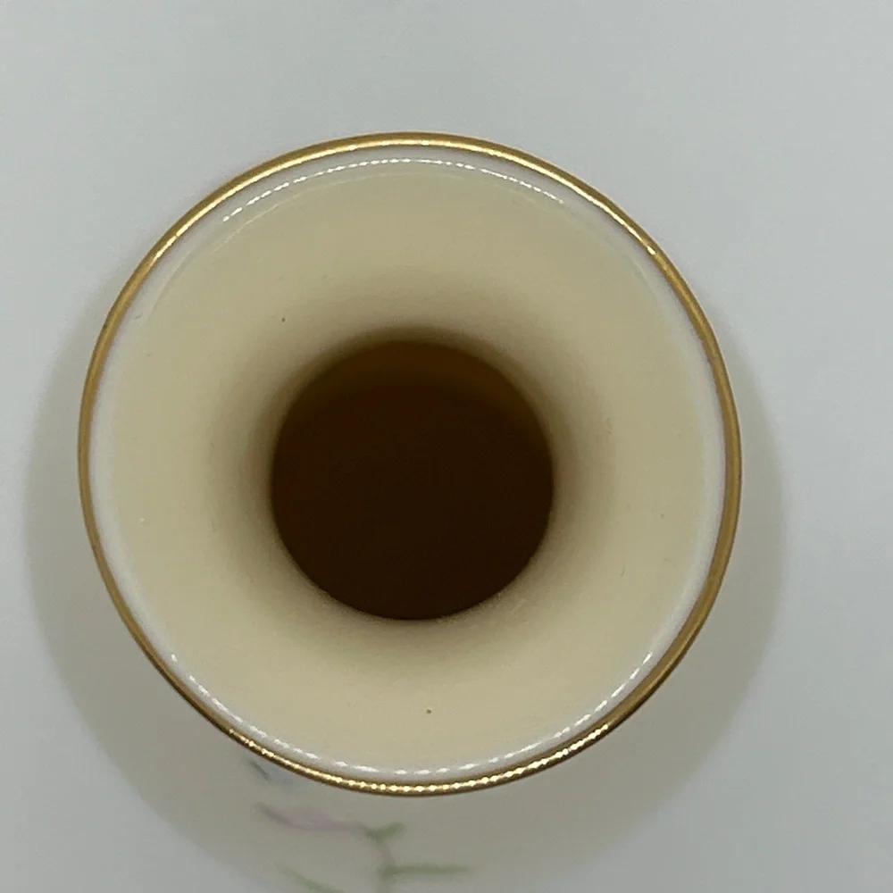 VTG Lenox Eternal Love Bud Vase blue Birds Gold Trim 8